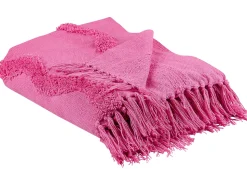 Beliani Viltti Puuvilla Vaaleanpunainen 125 X 150 Cm Khari Outlet