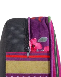 Beliani Violetti Kangasverhoiltu Nojatuoli Tilkkutakkikuviolla Chesterfield New