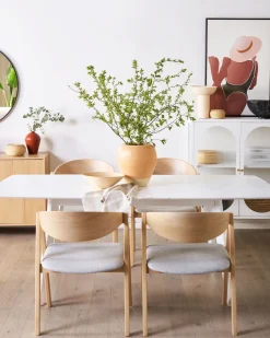 Beliani Vitriinikaappi Teras 2 Ovea 2 Hyllya Valkoinen Sarre Shop