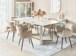 Beliani Vitriinikaappi Teras 2 Ovea 3 Hyllya Valkoinen Nash New