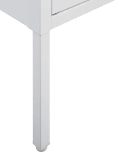 Beliani Vitriinikaappi Teras 2 Ovea 3 Hyllya Valkoinen Nash New