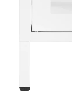 Beliani Vitriinikaappi Teras 3 Ovea 2 Hyllya Valkoinen Newport Flash Sale