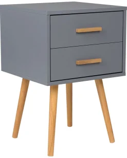 Beliani Yopoyta 2 Laatikkoa Harmaa Alabama New