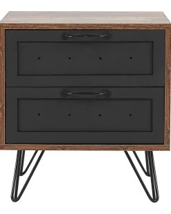 Beliani Yopoyta 2 Laatikkoa Tumma Puu/Musta Arkan Hot