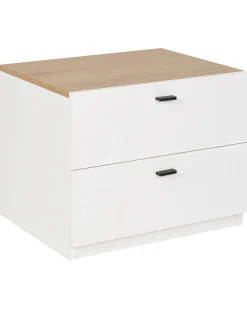 Beliani Yopoyta 2 Laatikkoa Vaalea Puu/Valkoinen Edison Shop