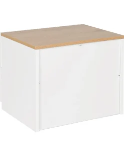 Beliani Yopoyta 2 Laatikkoa Vaalea Puu/Valkoinen Edison Shop