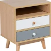Beliani Yopoyta 2 Laatikkoa Vaalea Puu Fargo Store