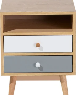 Beliani Yopoyta 2 Laatikkoa Vaalea Puu Fargo Store