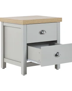 Beliani Yopoyta 2 Laatikkoa Vaaleanharmaa/Vaalea Puu Clio Online