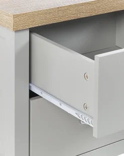 Beliani Yopoyta 2 Laatikkoa Vaaleanharmaa/Vaalea Puu Clio Online