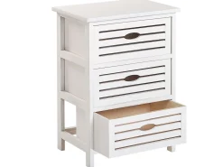 Beliani Yopoyta 3 Laatikkoa Valkoinen Lucky Sale