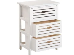 Beliani Yopoyta 3 Laatikkoa Valkoinen Lucky Sale