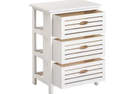 Beliani Yopoyta 3 Laatikkoa Valkoinen Lucky Sale