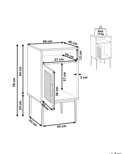Beliani Yopoyta Kaappi Hylly Vaalea Puu Pasco Fashion
