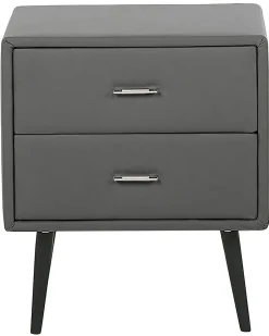 Beliani Yopoyta Keinonahka 2 Laatikkoa Harmaa Essonne Shop