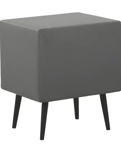 Beliani Yopoyta Keinonahka 2 Laatikkoa Harmaa Essonne Shop