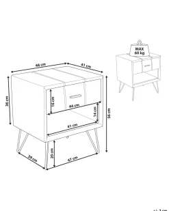 Beliani Yopoyta Keinonahka Laatikko Hylly Beige Betin Cheap