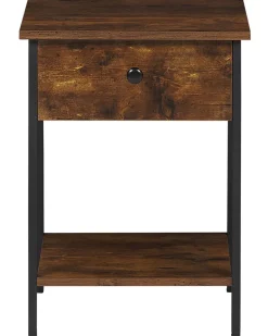 Beliani Yopoyta Laatikko Hylly Tumma Puu/Musta Vester Discount