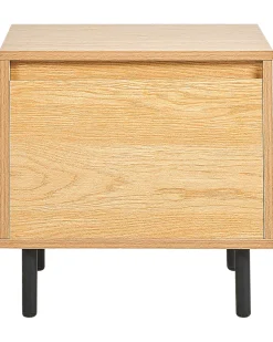 Beliani Yopoyta Laatikko Vaalea Puu/Musta Nikea New
