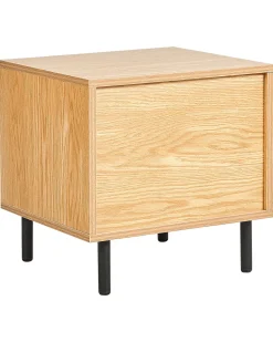 Beliani Yopoyta Laatikko Vaalea Puu/Musta Nikea New