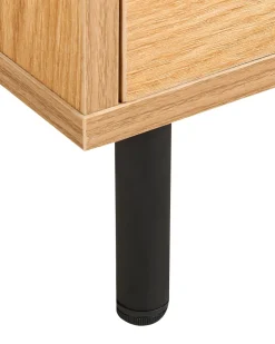 Beliani Yopoyta Laatikko Vaalea Puu/Musta Nikea New