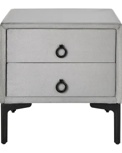 Beliani Yopoyta Sametti 2 Laatikkoa Vaaleanharmaa Sezanne Shop