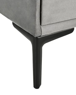 Beliani Yopoyta Sametti 2 Laatikkoa Vaaleanharmaa Sezanne Shop