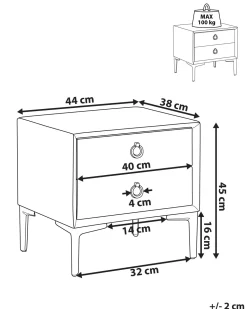 Beliani Yopoyta Sametti 2 Laatikkoa Vaaleanharmaa Sezanne Shop