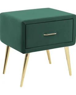 Beliani Yopoyta Sametti Laatikko Smaragdinvihrea Flayat Sale