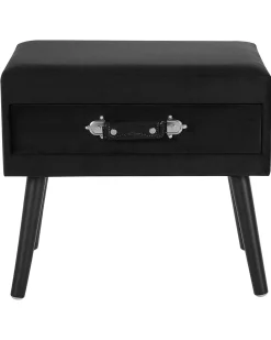 Beliani Yopoyta Sametti Laatikko Musta Eurostar Hot