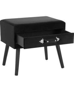 Beliani Yopoyta Sametti Laatikko Musta Eurostar Hot