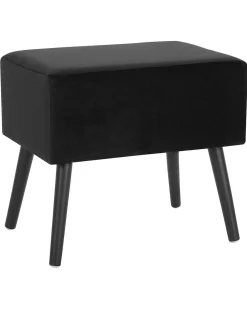 Beliani Yopoyta Sametti Laatikko Musta Eurostar Hot