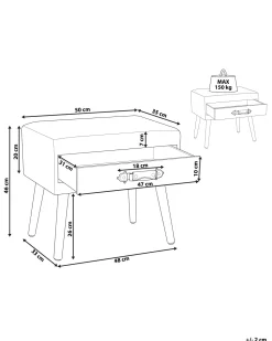 Beliani Yopoyta Sametti Laatikko Musta Eurostar Hot