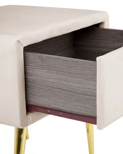 Beliani Yopoyta Sametti Laatikko Vaalea Beige Flayat Store