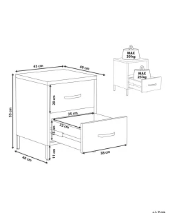 Beliani Yopoyta Teras 2 Laatikkoa Keltainen Malavi Hot