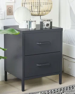 Beliani Yopoyta Teras 2 Laatikkoa Tummanharmaa Malavi Flash Sale