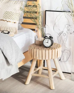 Beliani Yopoyta Tiikki Vaalea Puu Nampa Best Sale